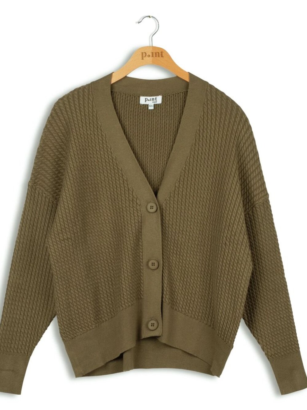 Point Cable Knit Cardigan